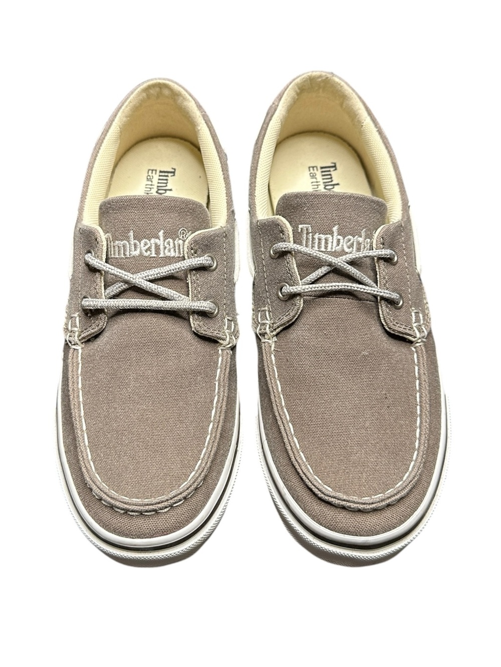 Timberland Earthkeepers Canvas Boat Shoes Men’s 7 Taupe Grey